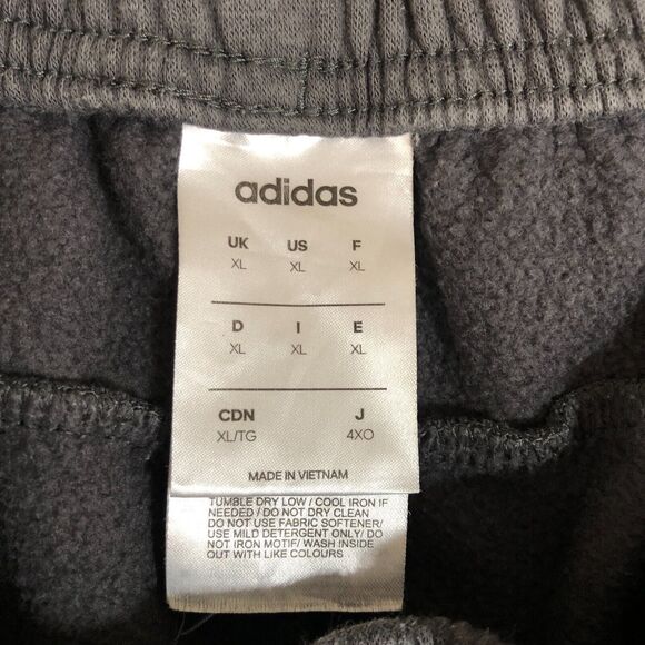 Adidas Shorts Men Extra Large‎ Gray Sweat Athleisure Gym Jogger Basketball Logo - Picture 5 of 11
